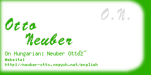 otto neuber business card